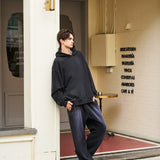 Men's Oversized Potassium Spray Black Sweatpants
