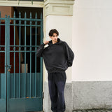 Men's Oversized Potassium Spray Black Sweatpants