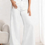 Women Essnce Wide-Leg Jeans, Casual And Chic, Suitable for Daily Wear