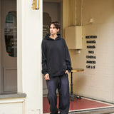 Men's Oversized Potassium Spray Black Sweatpants