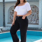 Fashionable and trendy plus-size jeans