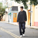 Men's Oversized Potassium Spray Black Sweatpants
