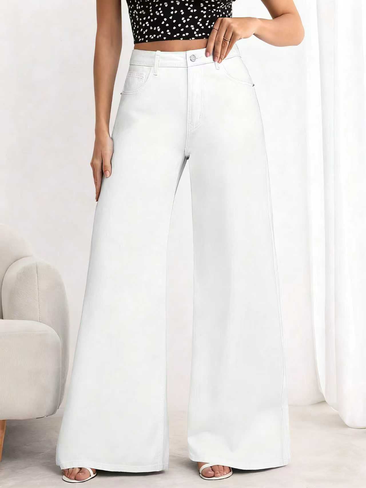 Women Essnce Wide-Leg Jeans, Casual And Chic, Suitable for Daily Wear