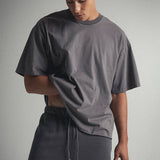 Oversized Vintage Grey Cotton T-shirt
