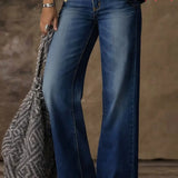 Women's High-Elastic Straight-Leg Full-Length Jeans