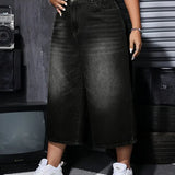 ICON Plus High-Waisted Wide-Leg Cropped Jeans